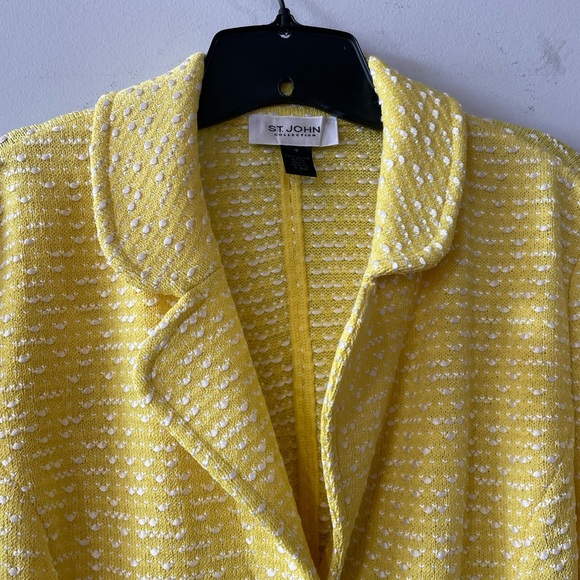 St. John Yellow Tweed Blazer | St. John Collection - Picture 5 of 10